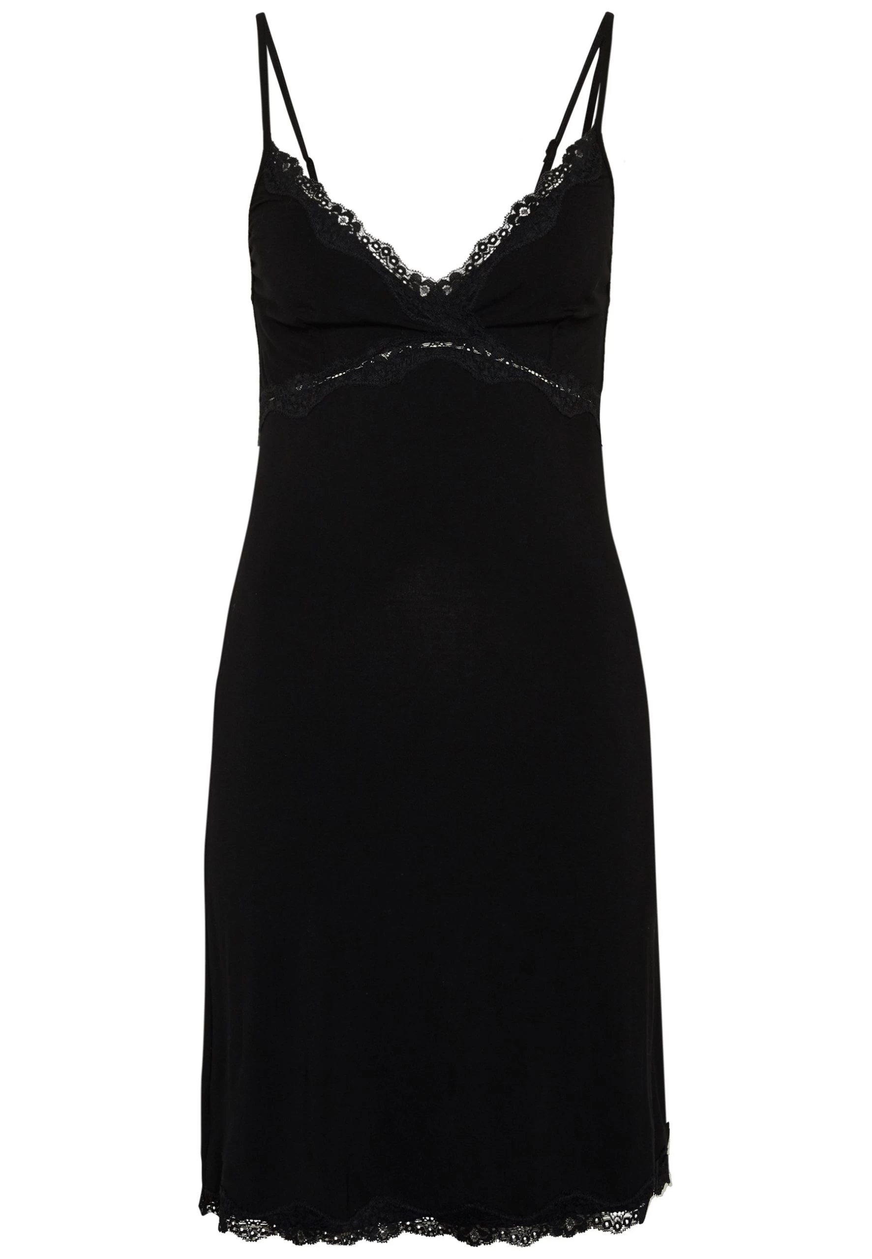 Anna Field Heidi Short Sleeves Viscose Nightdress - Nightie - Black 6 Anna Field Heidi Short Sleeves Viscose Nightdress - Nightie - Black - Image 4