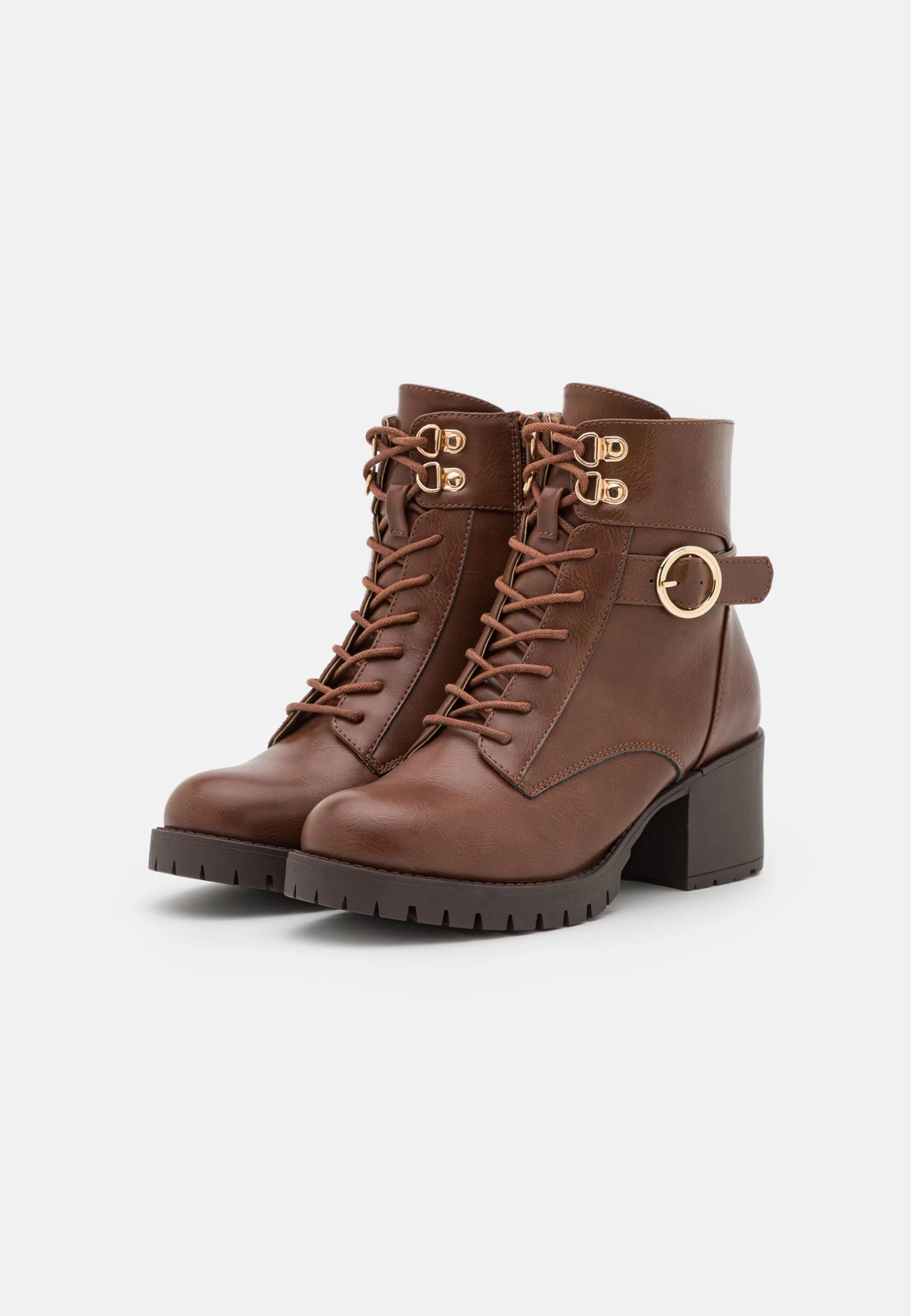 Lace-Up Ankle Boots - Cognac 5 Lace-Up Ankle Boots - Cognac - Image 3