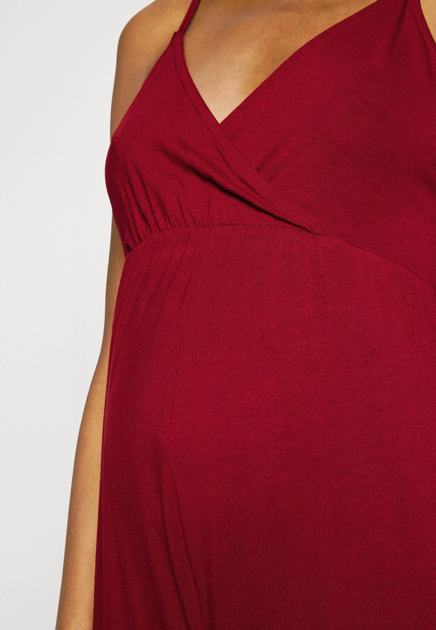 Strappy Drappy Cintered- Jumpsuit - Dark Red 9 Strappy Drappy Cintered- Jumpsuit - Dark Red - Image 7