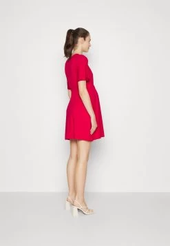 Short Sleeves Flared Mini Dress- Jersey Dress - Red -Anna Field Shop 26870fe460da45eeb099e7f140158054