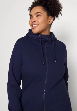 Zip-Up Sweatshirt - Dark Blue 11 Zip-Up Sweatshirt - Dark Blue -Anna Field Shop 279e42e8222d473389269c6f45b6ba33