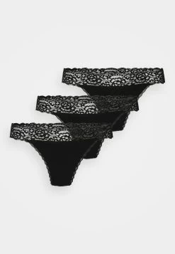 Anna Field 3Pp Margaret Cotton & LaceThong - Thong - Black -Anna Field Shop 4897e76adea44abf9e99888d6c2e8974