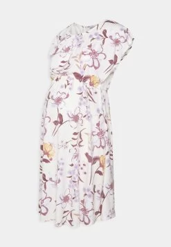Fit And Flare Flowy Dropped Shoulder- Jersey Dress - Beige/Lilac -Anna Field Shop 630420692e334713bf9293cffb62fe6a