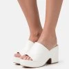 Wide Fit - Heeled Mules -White 2 Wide Fit - Heeled Mules -White -Anna Field Shop 652a308afe5846bab115adf6dceeb680
