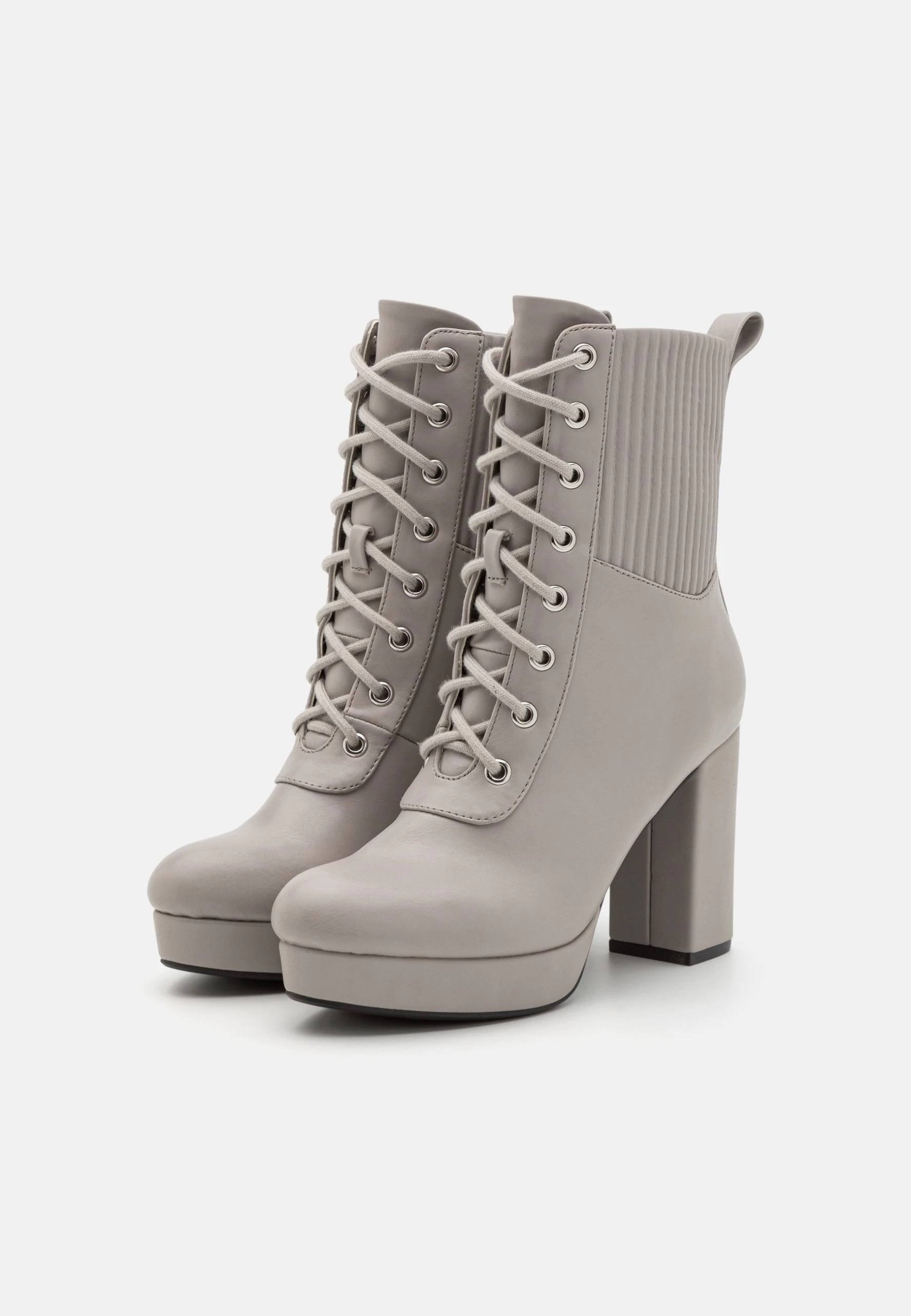 Anna Field High Heeled Ankle Boots - Grey 5 Anna Field High Heeled Ankle Boots - Grey - Image 3