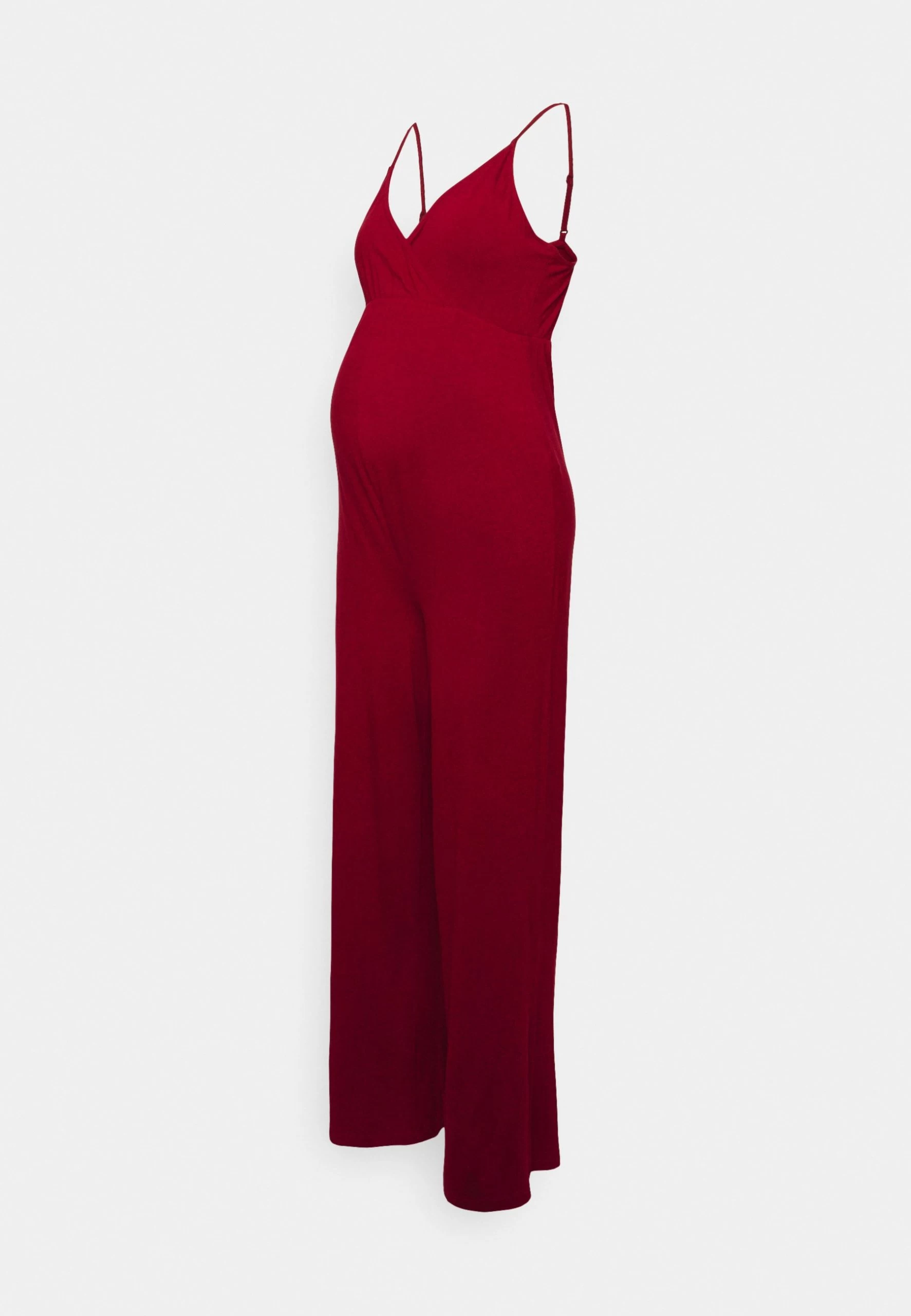 Strappy Drappy Cintered- Jumpsuit - Dark Red 8 Strappy Drappy Cintered- Jumpsuit - Dark Red - Image 6