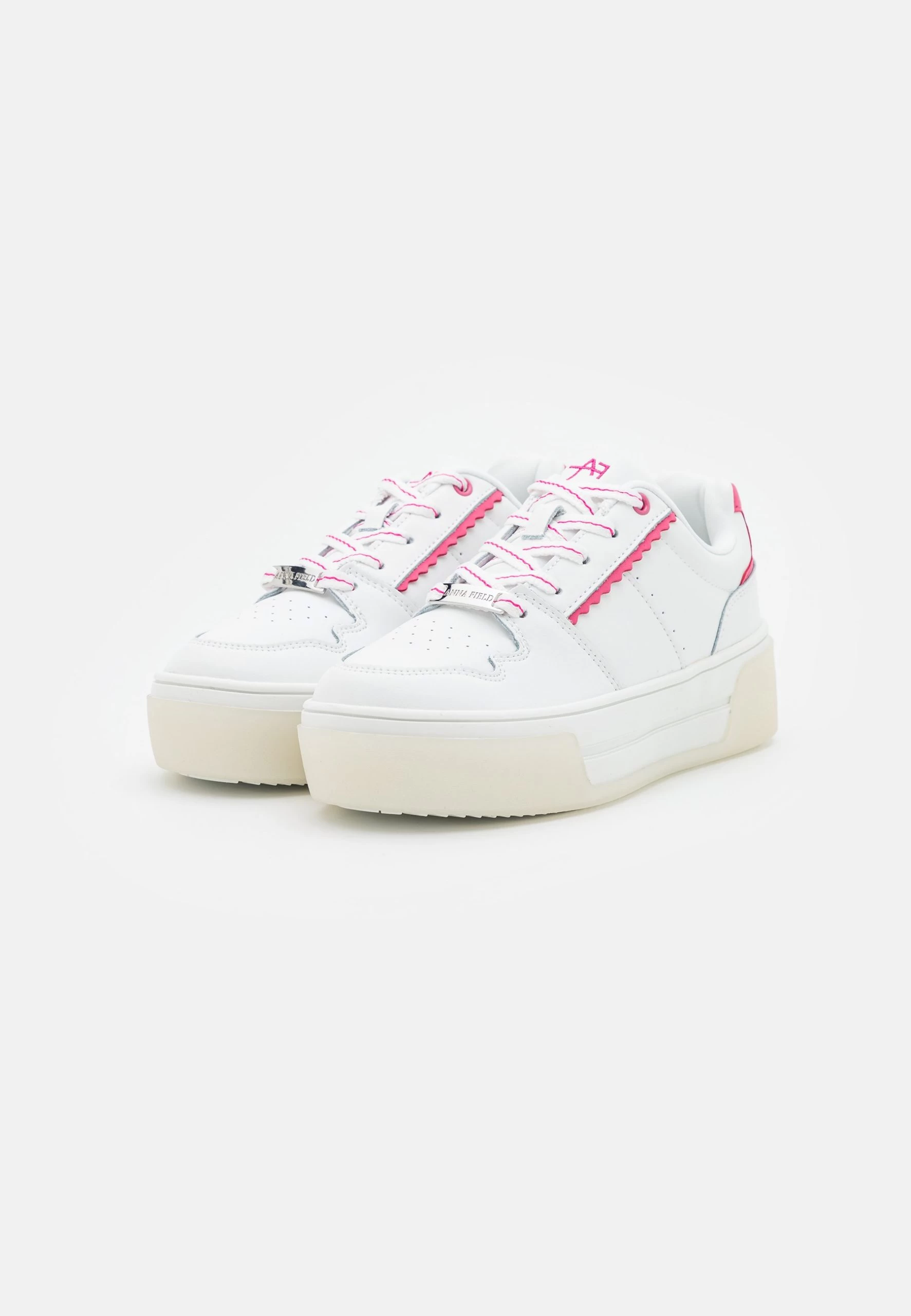 Anna Field Leather - Trainers - White/Pink 5 Anna Field Leather - Trainers - White/Pink - Image 3