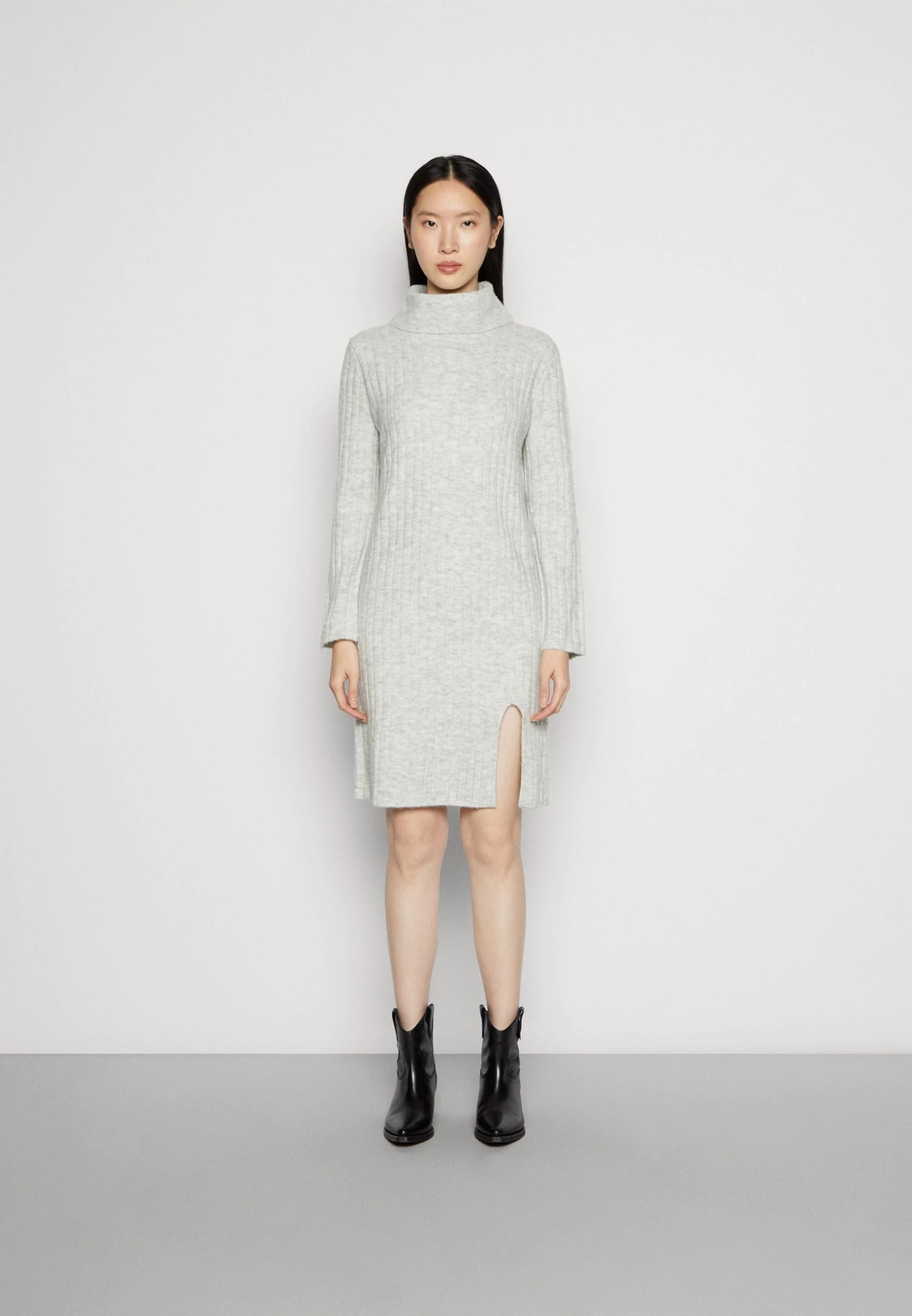 Anna Field Jumper Dress - Mottled Light Grey 3 Anna Field Jumper Dress - Mottled Light Grey