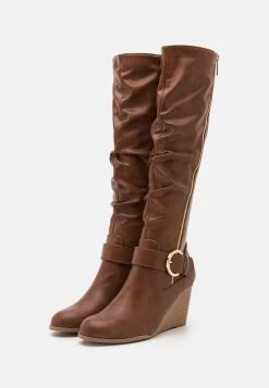 Anna Field Wedge Boots - Cognac -Anna Field Shop a52ce78a619f4abe8235e874339d5ebb