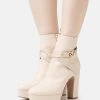 Anna Field Platform Ankle Boots - Beige