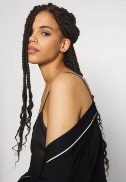 Anna Field Amanda Satin Dressing Gown - Dressing Gown - Black -Anna Field Shop eed1478cfddd45b9a2232895a3abc79a