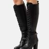 Anna Field Lace-Up Boots - Black